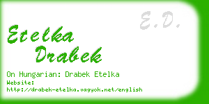 etelka drabek business card